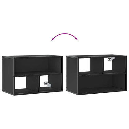 vidaXL TV Cabinet Black 60x31x39.5 cm Engineered Wood and Metal