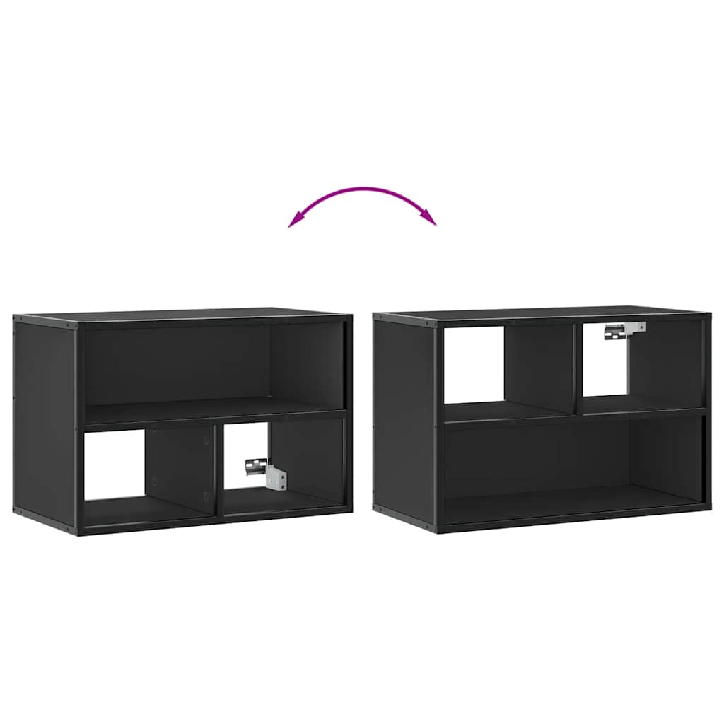 vidaXL TV Cabinet Black 60x31x39,5 cm Engineered Wood and Metal