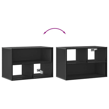 vidaXL TV Cabinet Black 60x31x39,5 cm Engineered Wood and Metal