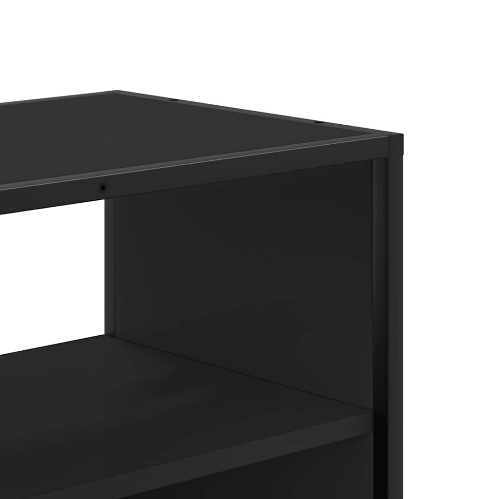 vidaXL TV Cabinet Black 60x31x39.5 cm Engineered Wood and Metal