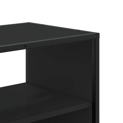 vidaXL TV Cabinet Black 60x31x39.5 cm Engineered Wood and Metal