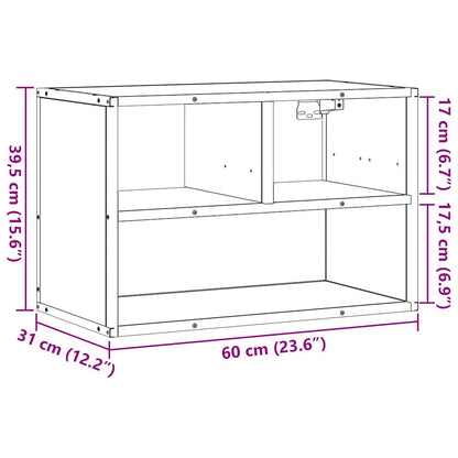 vidaXL TV Cabinet Black 60x31x39.5 cm Engineered Wood and Metal
