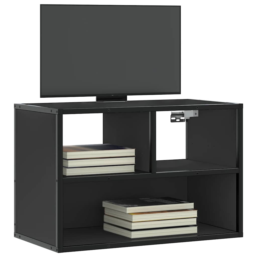 vidaXL TV Cabinet Black 60x31x39,5 cm Engineered Wood and Metal