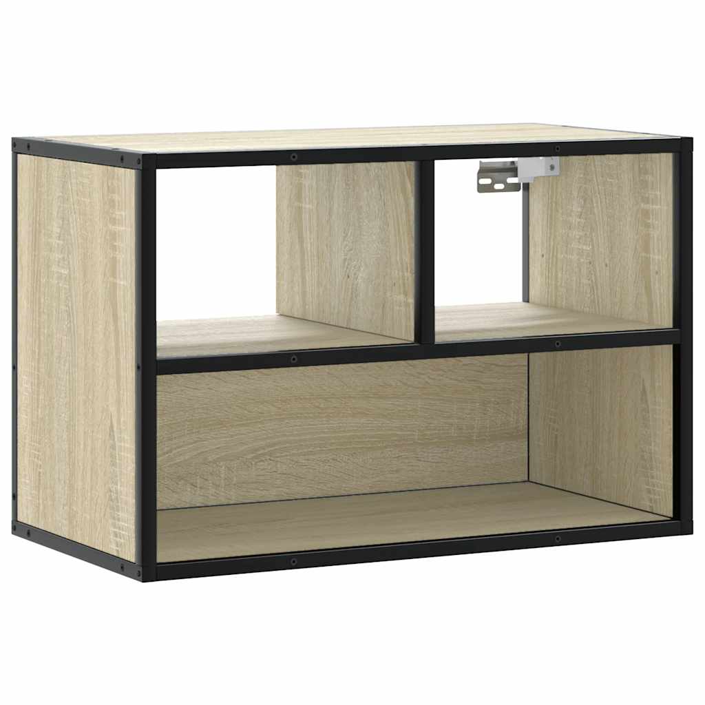 vidaXL TV Cabinet Sonoma Oak 60x31x39,5 cm Engineered Wood and Metal