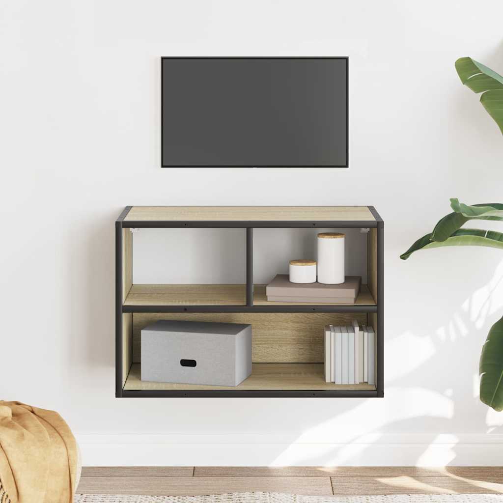 vidaXL TV Cabinet Sonoma Oak 60x31x39.5 cm Engineered Wood and Metal
