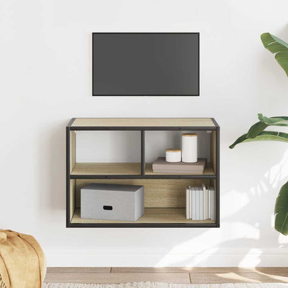 vidaXL TV Cabinet Sonoma Oak 60x31x39.5 cm Engineered Wood and Metal