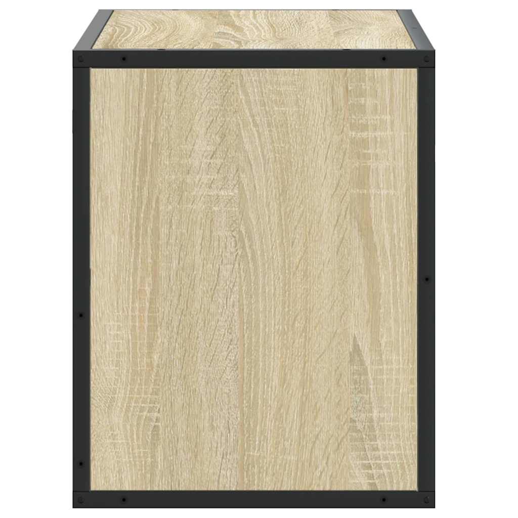 vidaXL TV Cabinet Sonoma Oak 60x31x39.5 cm Engineered Wood and Metal