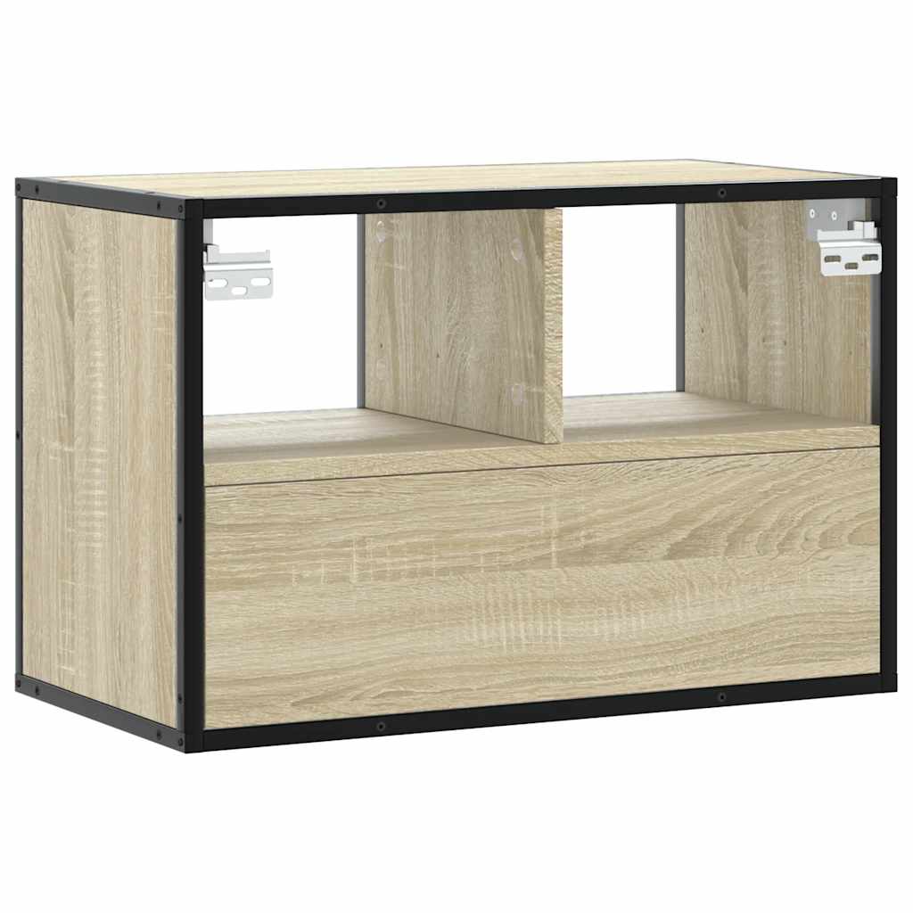 vidaXL TV Cabinet Sonoma Oak 60x31x39,5 cm Engineered Wood and Metal
