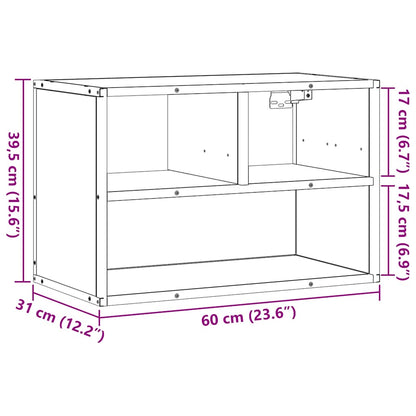 vidaXL TV Cabinet Sonoma Oak 60x31x39.5 cm Engineered Wood and Metal