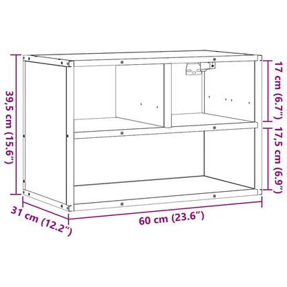 vidaXL TV Cabinet Sonoma Oak 60x31x39,5 cm Engineered Wood and Metal