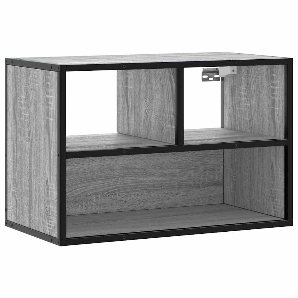 vidaXL TV Cabinet Grey Sonoma 60x31x39,5 cm Engineered Wood and Metal