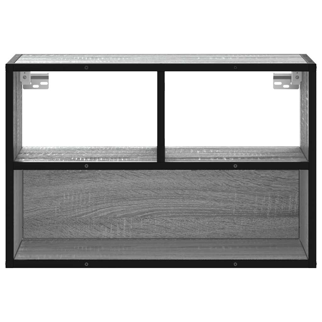 vidaXL TV Cabinet Grey Sonoma 60x31x39.5 cm Engineered Wood and Metal