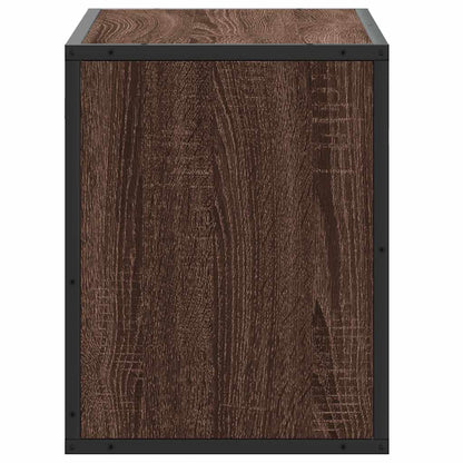 vidaXL TV Cabinet Brown Oak 60x31x39.5 cm Engineered Wood and Metal