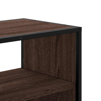 vidaXL TV Cabinet Brown Oak 60x31x39.5 cm Engineered Wood and Metal