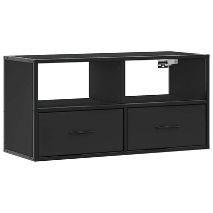 vidaXL TV Cabinet Black 80x31x39.5 cm Engineered Wood and Metal