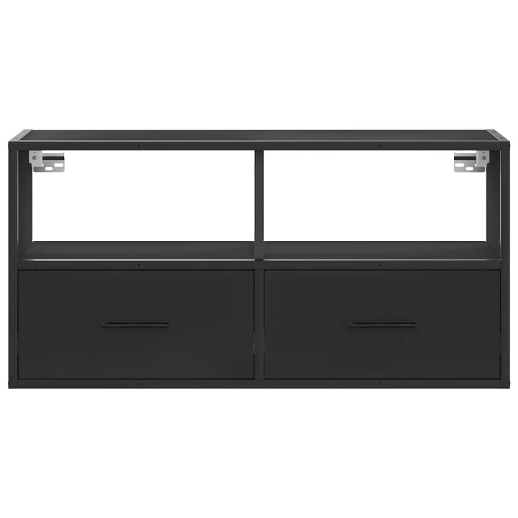 vidaXL TV Cabinet Black 80x31x39,5 cm Engineered Wood and Metal