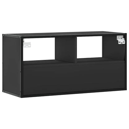 vidaXL TV Cabinet Black 80x31x39,5 cm Engineered Wood and Metal