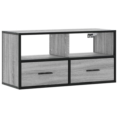 vidaXL TV Cabinet Grey Sonoma 80x31x39,5 cm Engineered Wood and Metal