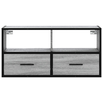 vidaXL TV Cabinet Grey Sonoma 80x31x39,5 cm Engineered Wood and Metal