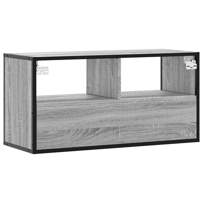 vidaXL TV Cabinet Grey Sonoma 80x31x39,5 cm Engineered Wood and Metal