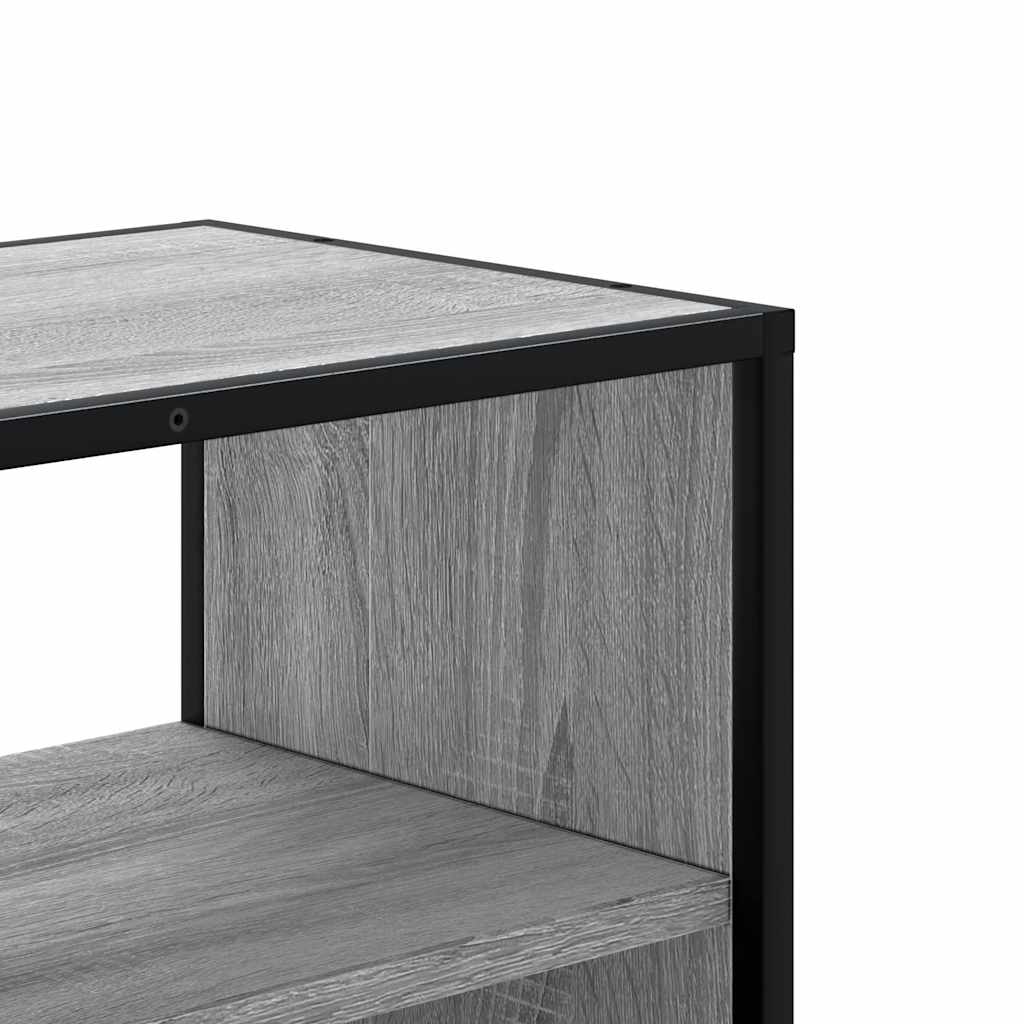 vidaXL TV Cabinet Grey Sonoma 80x31x39,5 cm Engineered Wood and Metal
