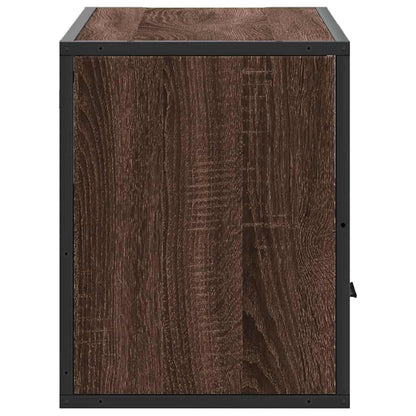vidaXL TV Cabinet Brown Oak 80x31x39.5 cm Engineered Wood and Metal