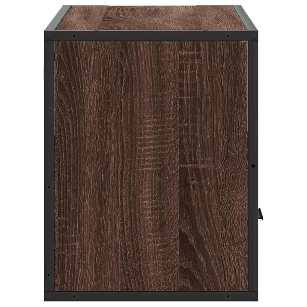 vidaXL TV Cabinet Brown Oak 80x31x39,5 cm Engineered Wood and Metal
