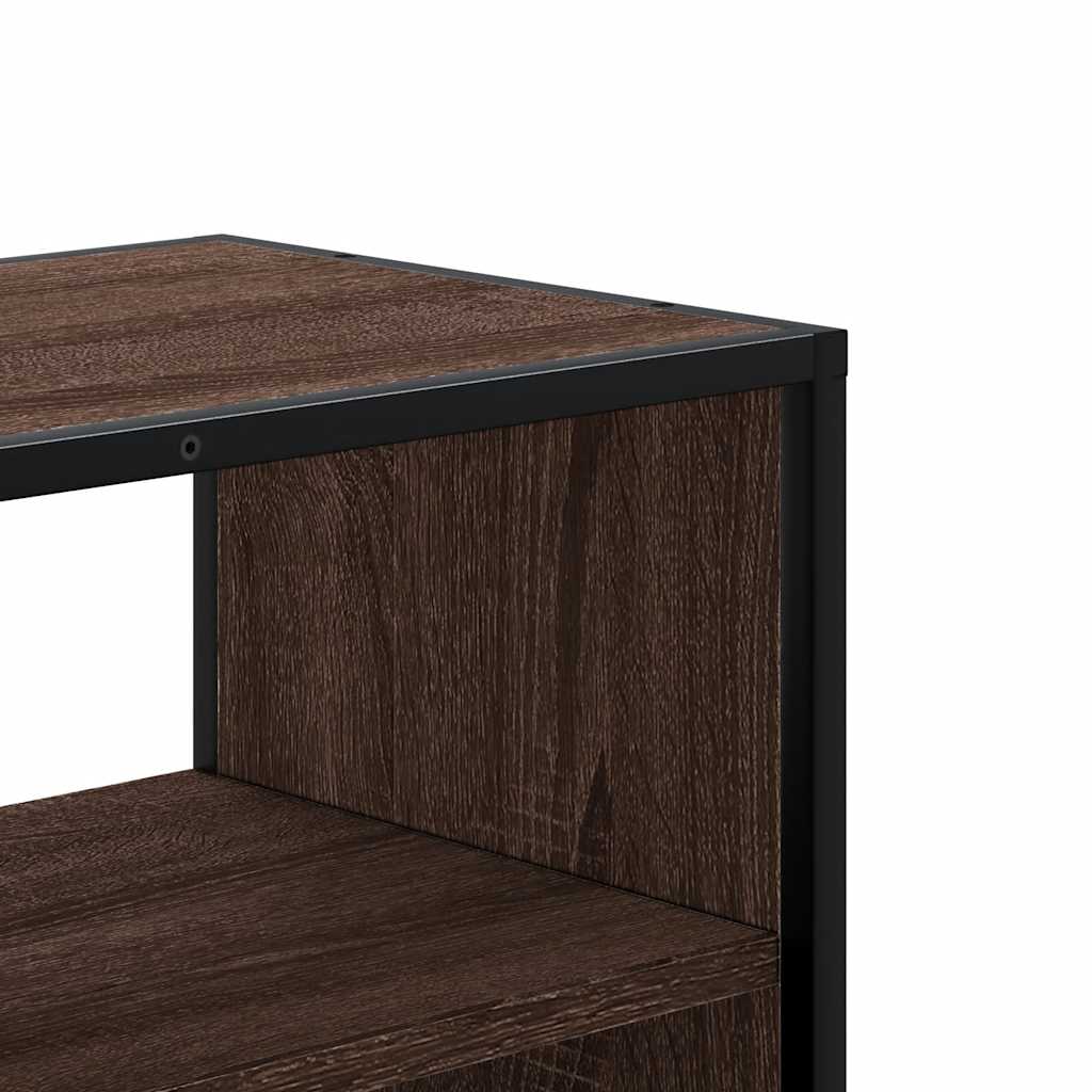 vidaXL TV Cabinet Brown Oak 80x31x39,5 cm Engineered Wood and Metal