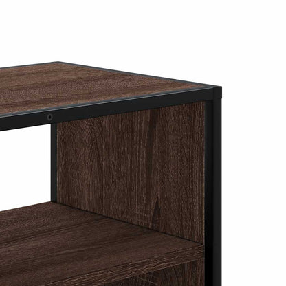 vidaXL TV Cabinet Brown Oak 80x31x39,5 cm Engineered Wood and Metal