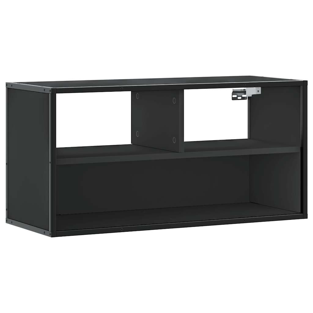 vidaXL TV Cabinet Black 80x31x39.5 cm Engineered Wood and Metal