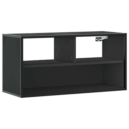 vidaXL TV Cabinet Black 80x31x39.5 cm Engineered Wood and Metal