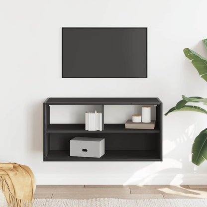 vidaXL TV Cabinet Black 80x31x39.5 cm Engineered Wood and Metal