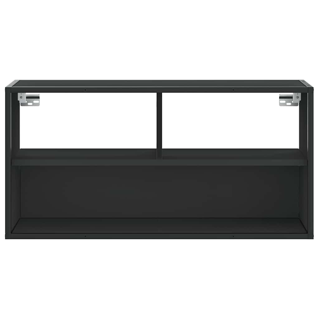 vidaXL TV Cabinet Black 80x31x39.5 cm Engineered Wood and Metal