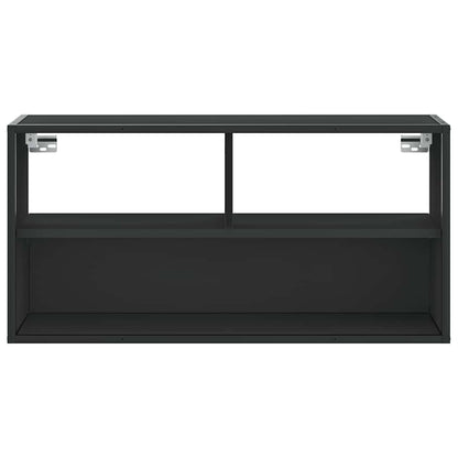 vidaXL TV Cabinet Black 80x31x39.5 cm Engineered Wood and Metal