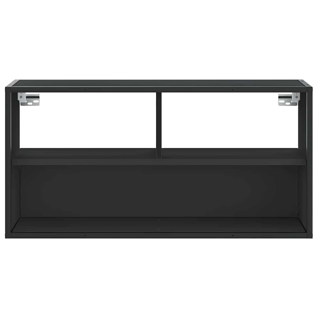 vidaXL TV Cabinet Black 80x31x39,5 cm Engineered Wood and Metal