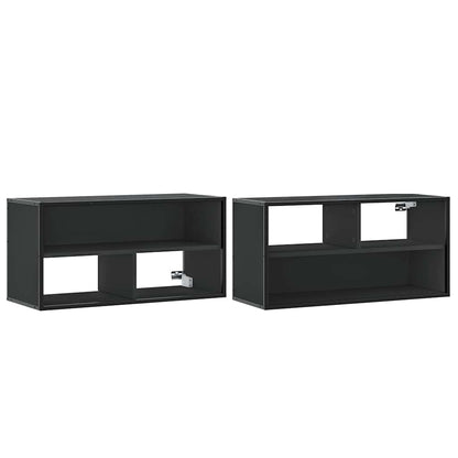vidaXL TV Cabinet Black 80x31x39.5 cm Engineered Wood and Metal