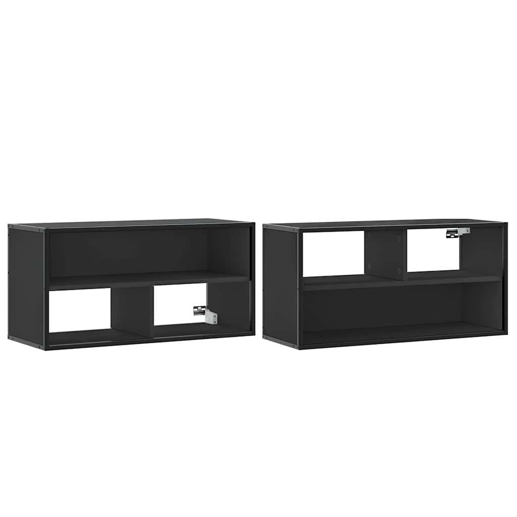 vidaXL TV Cabinet Black 80x31x39,5 cm Engineered Wood and Metal