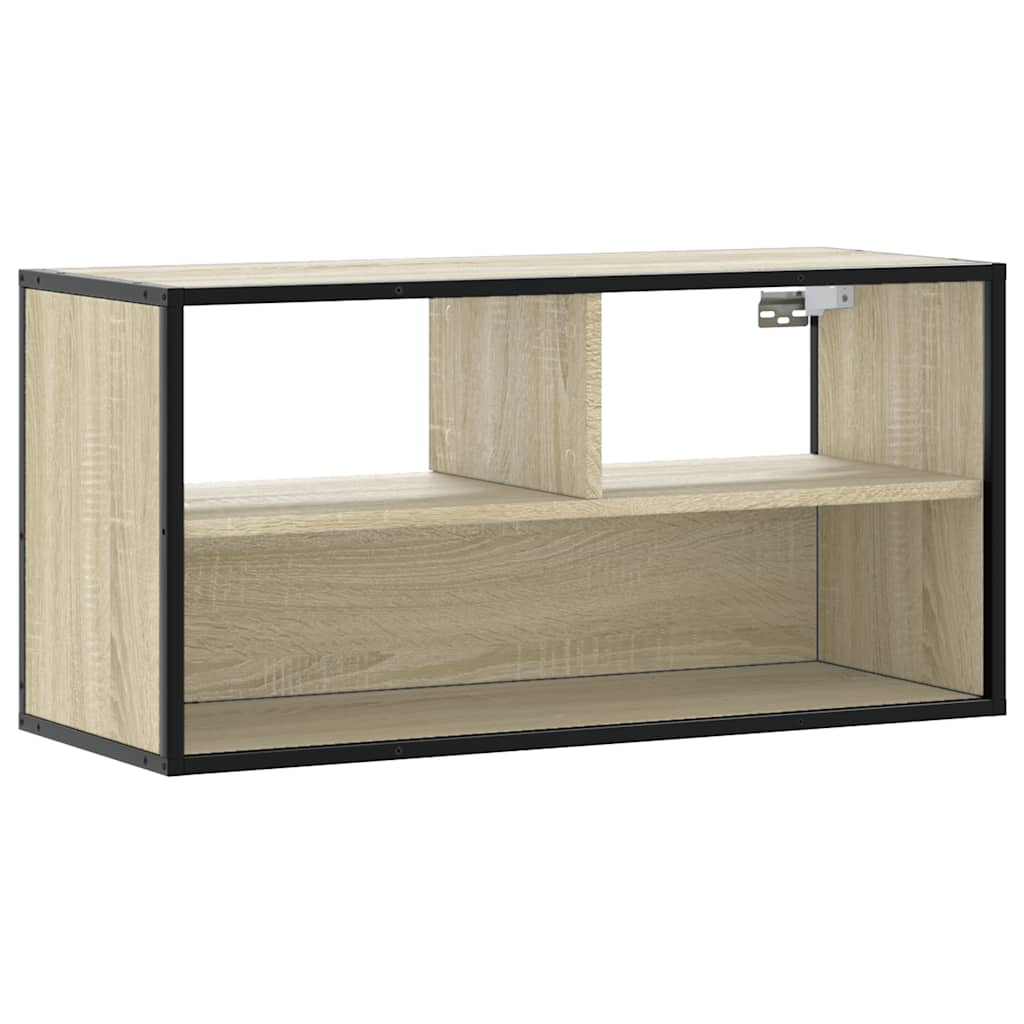 vidaXL TV Cabinet Sonoma Oak 80x31x39,5 cm Engineered Wood and Metal