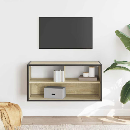vidaXL TV Cabinet Sonoma Oak 80x31x39,5 cm Engineered Wood and Metal