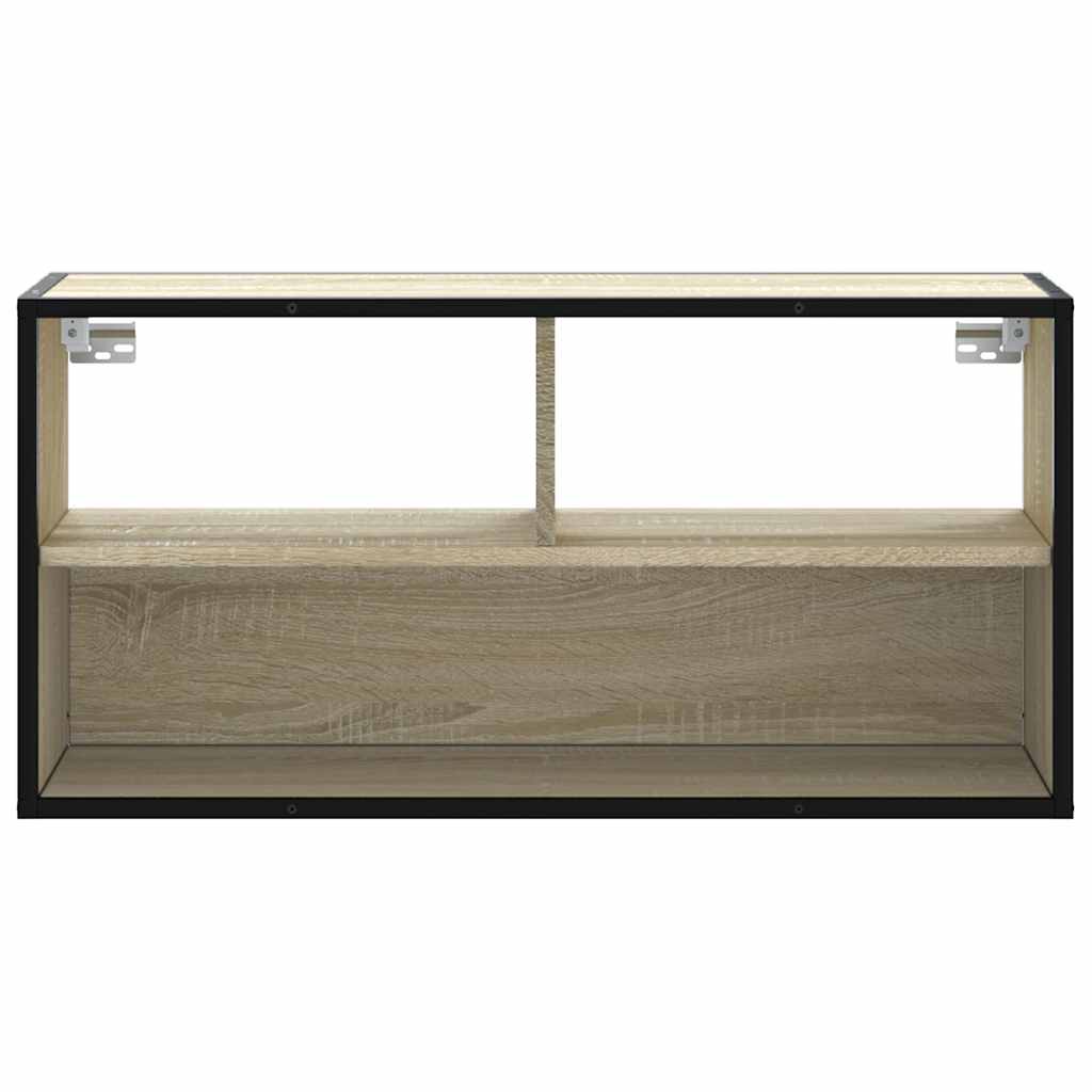vidaXL TV Cabinet Sonoma Oak 80x31x39.5 cm Engineered Wood and Metal