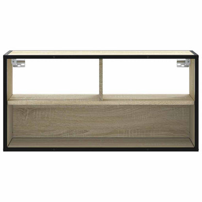 vidaXL TV Cabinet Sonoma Oak 80x31x39.5 cm Engineered Wood and Metal