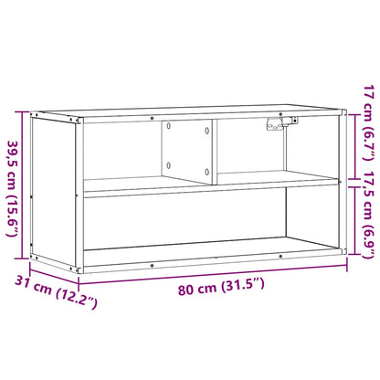 vidaXL TV Cabinet Sonoma Oak 80x31x39.5 cm Engineered Wood and Metal