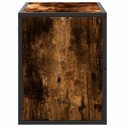 vidaXL TV Cabinet Smoked Oak 80x31x39.5 cm Engineered Wood and Metal
