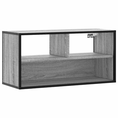 vidaXL TV Cabinet Grey Sonoma 80x31x39.5 cm Engineered Wood and Metal