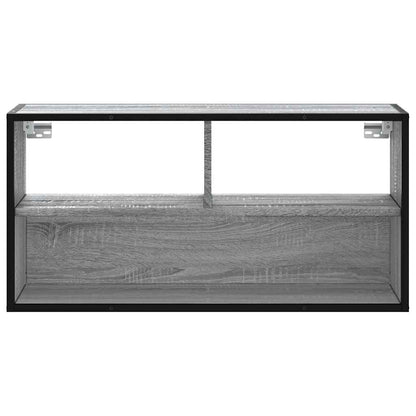 vidaXL TV Cabinet Grey Sonoma 80x31x39.5 cm Engineered Wood and Metal