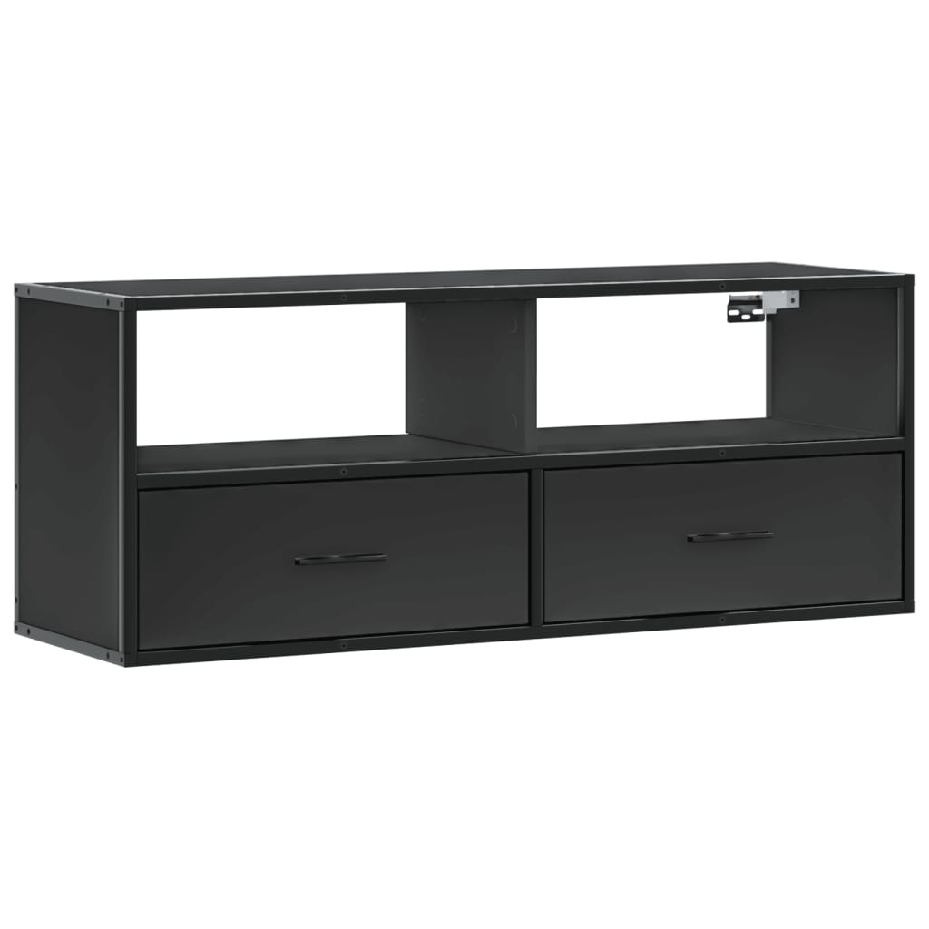 vidaXL TV Cabinet Black 100x31x39.5 cm Engineered Wood and Metal