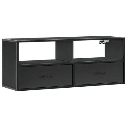 vidaXL TV Cabinet Black 100x31x39.5 cm Engineered Wood and Metal