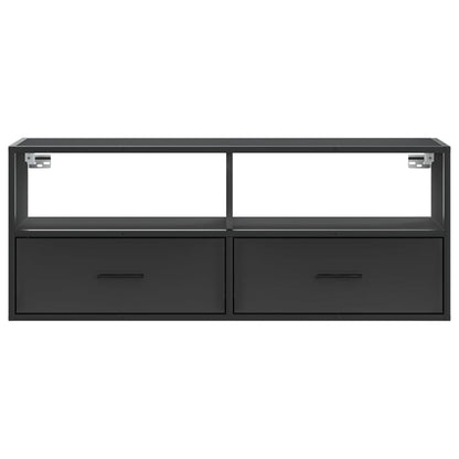 vidaXL TV Cabinet Black 100x31x39.5 cm Engineered Wood and Metal