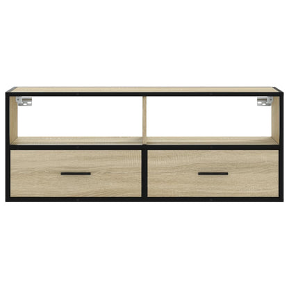 vidaXL TV Cabinet Sonoma Oak 100x31x39.5 cm Engineered Wood and Metal