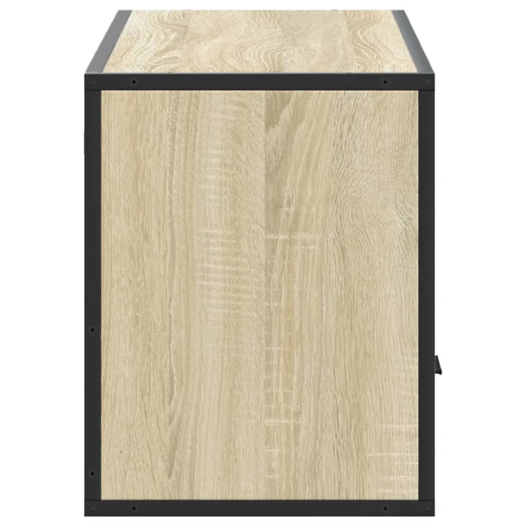 vidaXL TV Cabinet Sonoma Oak 100x31x39.5 cm Engineered Wood and Metal